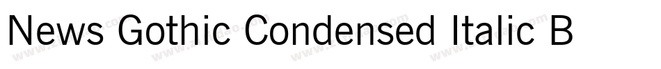 News Gothic Condensed Italic BT字体转换